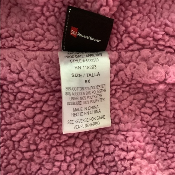 Girls 6T Harley Davidson zip up hoodie - Picture 6 of 8